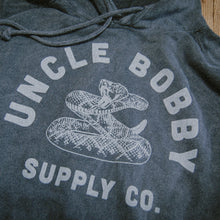 Load image into Gallery viewer, Black Vintage Washed Rattler Pullover Hoodie
